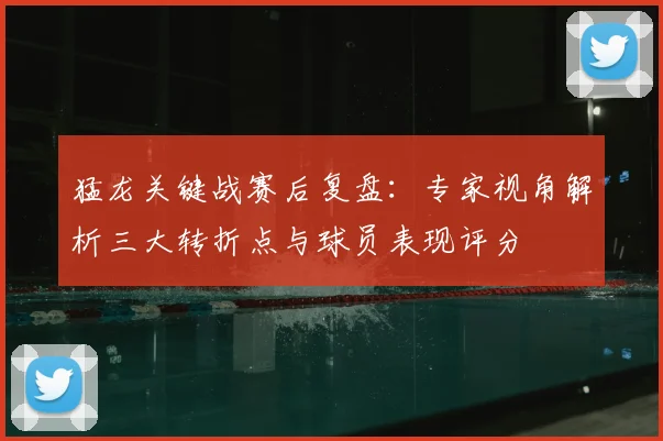 猛龙关键战赛后复盘：专家视角解析三大转折点与球员表现评分